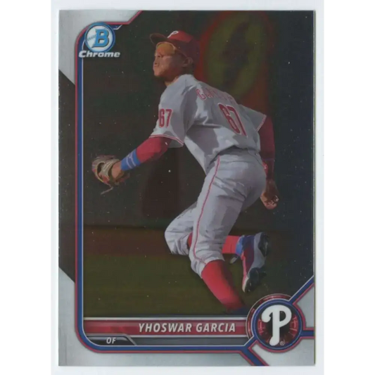 2022 Bowman Chrome Prospects #BCP-215 Yhoswar Garcia NM-MT Philadelphia Phillies Baseball Card - Baseball Card Single
