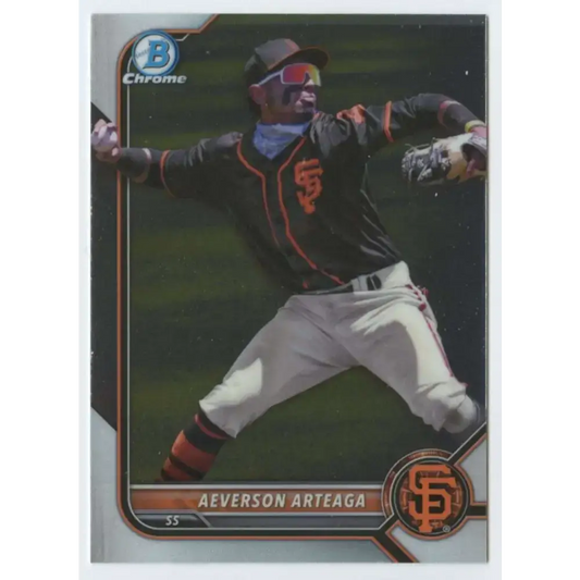 2022 Bowman Chrome Prospects #BCP-218 Aeverson Arteaga NM-MT San Francisco Giants Baseball Card - Baseball Card Single