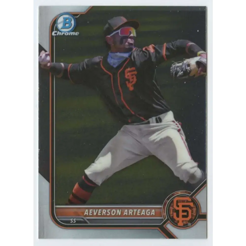 2022 Bowman Chrome Prospects #BCP-218 Aeverson Arteaga NM-MT San Francisco Giants Baseball Card - Baseball Card Single