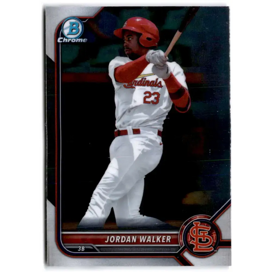 2022 Bowman Chrome Prospects #BCP-221 Jordan Walker NM-MT St. Louis Cardinals Baseball Card - Baseball Card Single