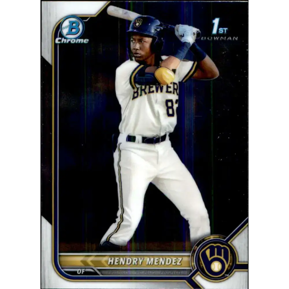 2022 Bowman Chrome Prospects #BCP-88 Hendry Mendez NM-MT Milwaukee Brewers Baseball Card - Baseball Card Single