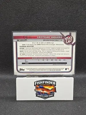 2022 Bowman Chrome - Prospects Cristhian Vaquero #BCP-157 Mojo Refractor (RC) - Baseball Card Single