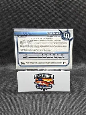 2022 Bowman Chrome - Prospects Dru Baker #BCP-176 Mojo Refractor (RC) - Baseball Card Single