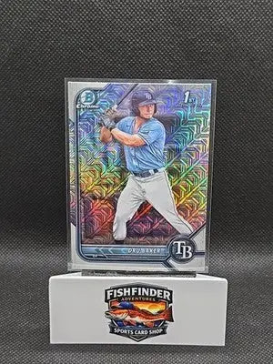 2022 Bowman Chrome - Prospects Dru Baker #BCP-176 Mojo Refractor (RC) - Baseball Card Single