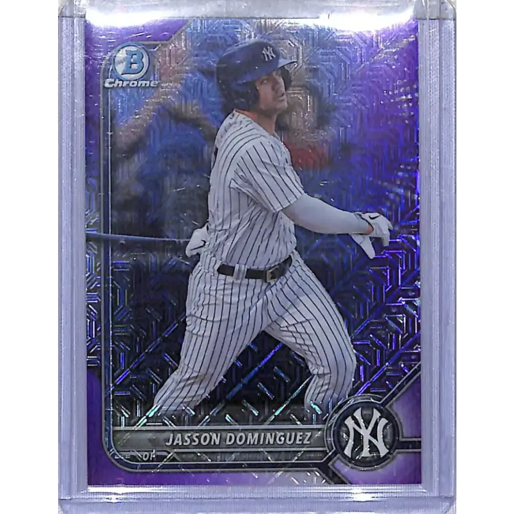 2022 Bowman Chrome Prospects Purple Mojo #BCP-244 Jasson Dominguez NM-MT 241/250 New York Yankees - Baseball Card Single