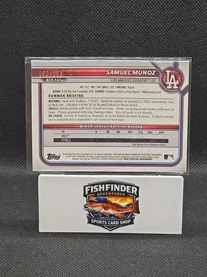 2022 Bowman Chrome - Prospects Samuel Munoz #BCP-161 Fuchsia Shimmer /199 - Baseball Card Single