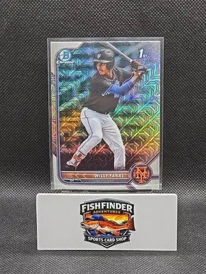 2022 Bowman Chrome - Prospects Willy Fanas #BCP-196 Mojo Refractor (RC) - Baseball Card Single