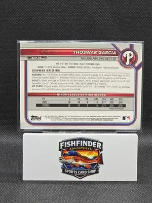 2022 Bowman - Chrome Prospects Yhoswar Garcia #BCP-90 Mojo Refractor (RC) - Baseball Card Single