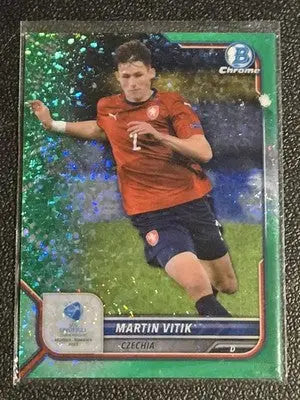 2022 Bowman Chrome Road to UEFA Martin Vitik Green Mini-Diamonds Refractor #/99 - Soccer Card Single