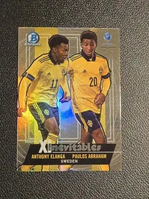 2022 Bowman Chrome Road to UEFA U21 Euros A.Elanga / P.Abraham XInevitables - Soccer Card Single
