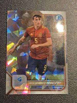 2022 Bowman Chrome Road to UEFA U21 Euros Alejandro Frances Atomic Refractors - Soccer Card Single