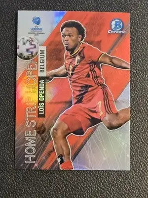 2022 Bowman Chrome Road to UEFA U21 Euros #HS-4 Lois Openda Home Strip Hopefuls - Soccer Card Single