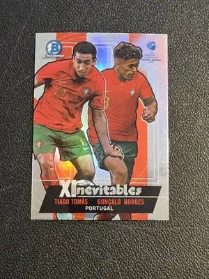 2022 Bowman Chrome Road to UEFA U21 Euros T.Tomas G.Borges XInevitables - Soccer Card Single