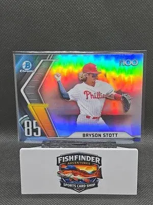 2022 Bowman - Chrome Bowman Scouts Top 100 Bryson Stott #BTP-85 (RC) - Baseball Card Single