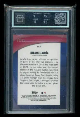 2022 Bowman Chrome Shades Orange Refractor Luisangel Acuña #SG-20 23/25 AC 8 - Baseball Card Single