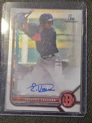 2022 Bowman #CPA-EV Eduardo Vaughan Chrome Prospects Autographs - Baseball Card Single