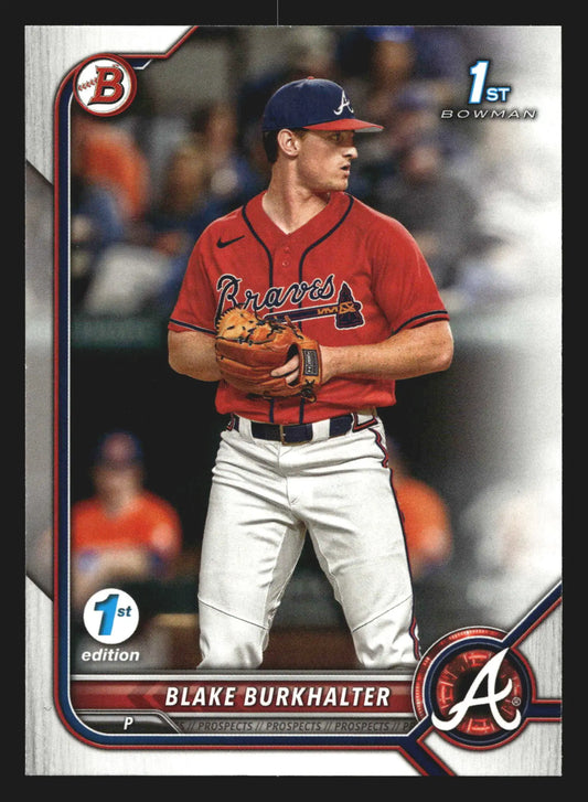 2022 Bowman Draft 1st Edition #BD-10 Blake Burkhalter Braves 1st Bowman - Baseball Card Single