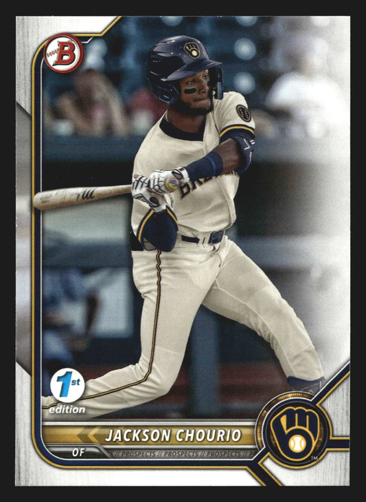 2022 Bowman Draft 1st Edition #BD-115 Jackson Chourio Milwaukee Brewers - Baseball Card Single