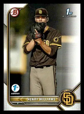 2022 Bowman Draft 1st Edition #BD-119 Henry Williams - Baseball Card Single