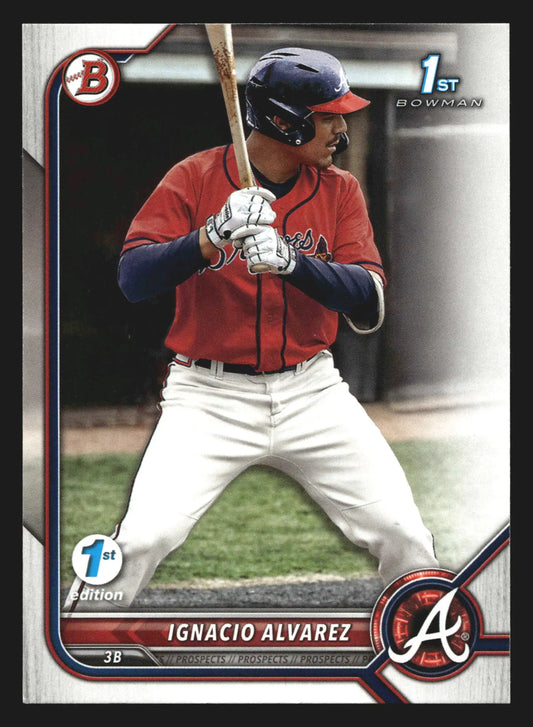 2022 Bowman Draft 1st Edition #BD-125 Ignacio Alvarez Atlanta Braves - Baseball Card Single