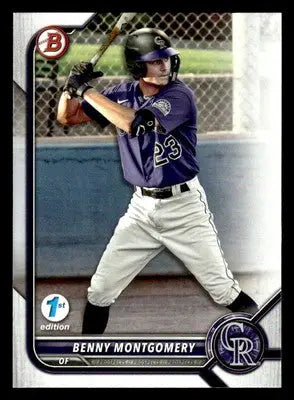 2022 Bowman Draft 1st Edition #BD-155 Benny Montgomery - Baseball Card Single