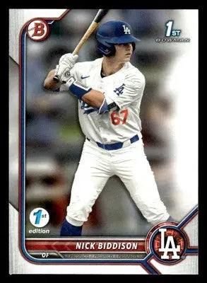 2022 Bowman Draft 1st Edition #BD-165 Nick Biddison - Baseball Card Single