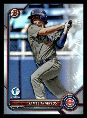 2022 Bowman Draft 1st Edition #BD-166 James Triantos Sky Blue - Baseball Card Single