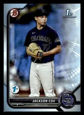 2022 Bowman Draft 1st Edition #BD-174 Jackson Cox Sky Blue - Baseball Card Single