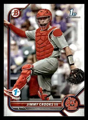 2022 Bowman Draft 1st Edition #BD-178 Jimmy Crooks III - Baseball Card Single
