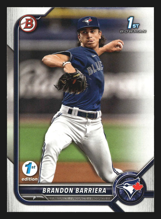 2022 Bowman Draft 1st Edition #BD-21 Brandon Barriera Blue Jays 1st Bowman - Baseball Card Single