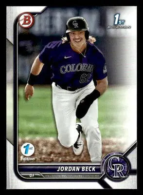 2022 Bowman Draft 1st Edition #BD-34 Jordan Beck - Baseball Card Single