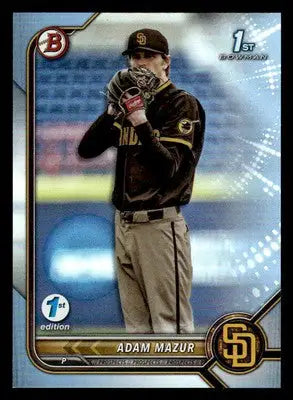 2022 Bowman Draft 1st Edition #BD-4 Adam Mazur Sky Blue - Baseball Card Single