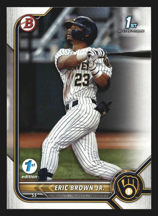 2022 Bowman Draft 1st Edition #BD-48 Eric Brown Jr. 1st Bowman Milwaukee Brewers - Baseball Card Single