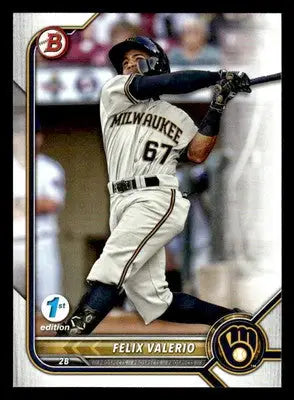 2022 Bowman Draft 1st Edition #BD-66 Felix Valerio - Baseball Card Single