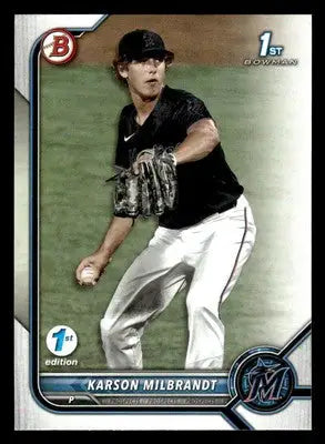 2022 Bowman Draft 1st Edition #BD-87 Karson Milbrandt - Baseball Card Single
