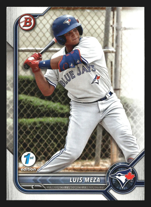 2022 Bowman Draft 1st Edition #BD-89 Luis Meza 1st Bowman Blue Jays - Baseball Card Single