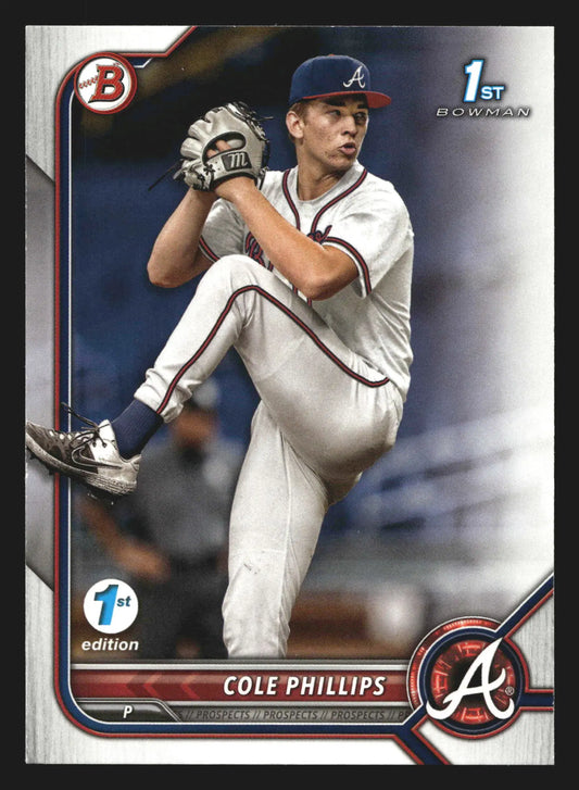 2022 Bowman Draft 1st Edition #BD-90 Cole Phillips Atlanta Braves - Baseball Card Single