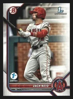 2022 Bowman Draft 1st Edition Zach Neto #BD-18 1st Bowman Angels - Baseball Card Single