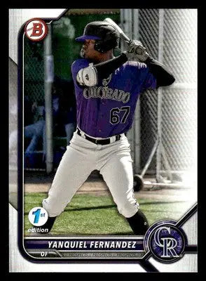 2022 Bowman Draft #BD-146 Yanquiel Fernandez - Baseball Card Single