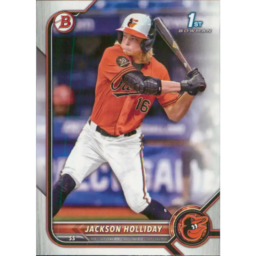2022 Bowman Draft #BD-168 Jackson Holliday NM-MT Baltimore Orioles Baseball Card - Baseball Card Single