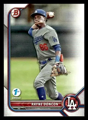 2022 Bowman Draft #BD-188 Rayne Doncon - Baseball Card Single