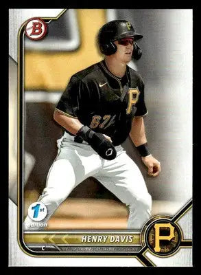2022 Bowman Draft #BDC-7 Henry Davis Chrome Refractor - Baseball Card Single