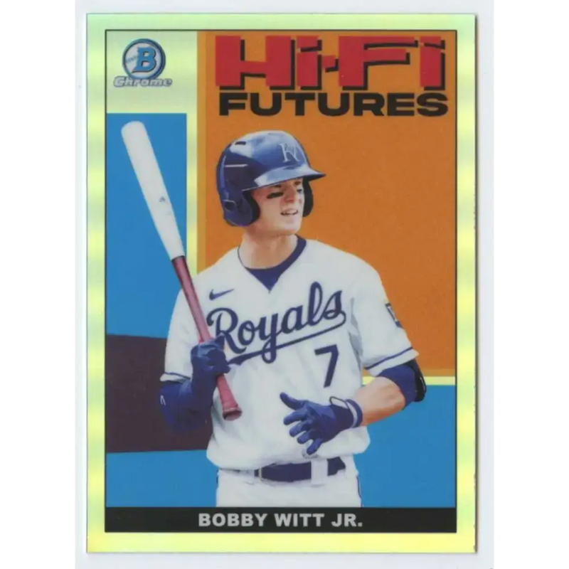 2022 Bowman Hi-Fi Futures Refractor #HIFI-5 Bobby Witt Jr. NM-MT Kansas City Royals Baseball Card - Baseball Card Single