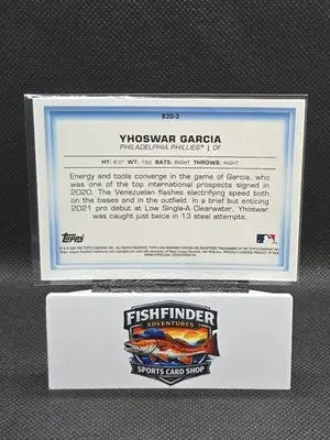 2022 Bowman - Bowman in 3-D! Yhoswar Garcia #B3D-3 (RC) - Baseball Card Single