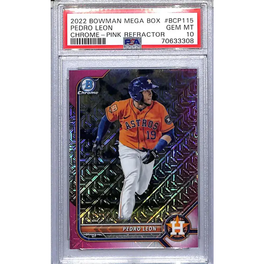 2022 Bowman Mega Box Pink #BCP-115 Pedro Leon PSA 10 GEM MINT Houston Astros - Baseball Card Single