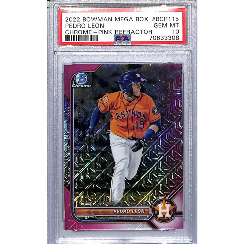 2022 Bowman Mega Box Pink #BCP-115 Pedro Leon PSA 10 GEM MINT Houston Astros - Baseball Card Single