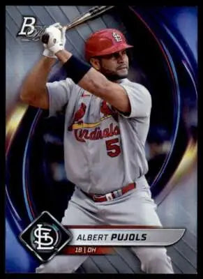 Original gloss Bowman Platinum Albert Pujols baseball card 2022 NM Near Mint Cardinals