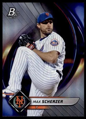 Original gloss Bowman Platinum Max Scherzer baseball card NM near mint Mets collectible