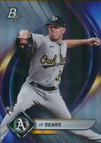 2022 Bowman Platinum JP Sears baseball card with original gloss rookie athletics