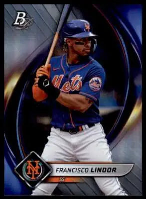 2022 Bowman Platinum #9 Francisco Lindor NM Near Mint Mets ID:66712 - Baseball Card Single